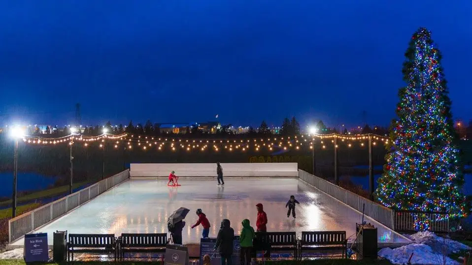Skating at Tsawwassen Springs golf course near Vancouver