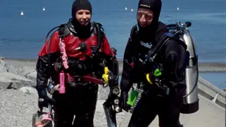 SCUBA divers at Portea Cove Provincial Park