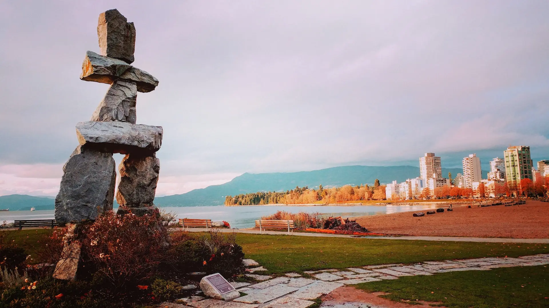 Inukshuk sculpture in Vancouver