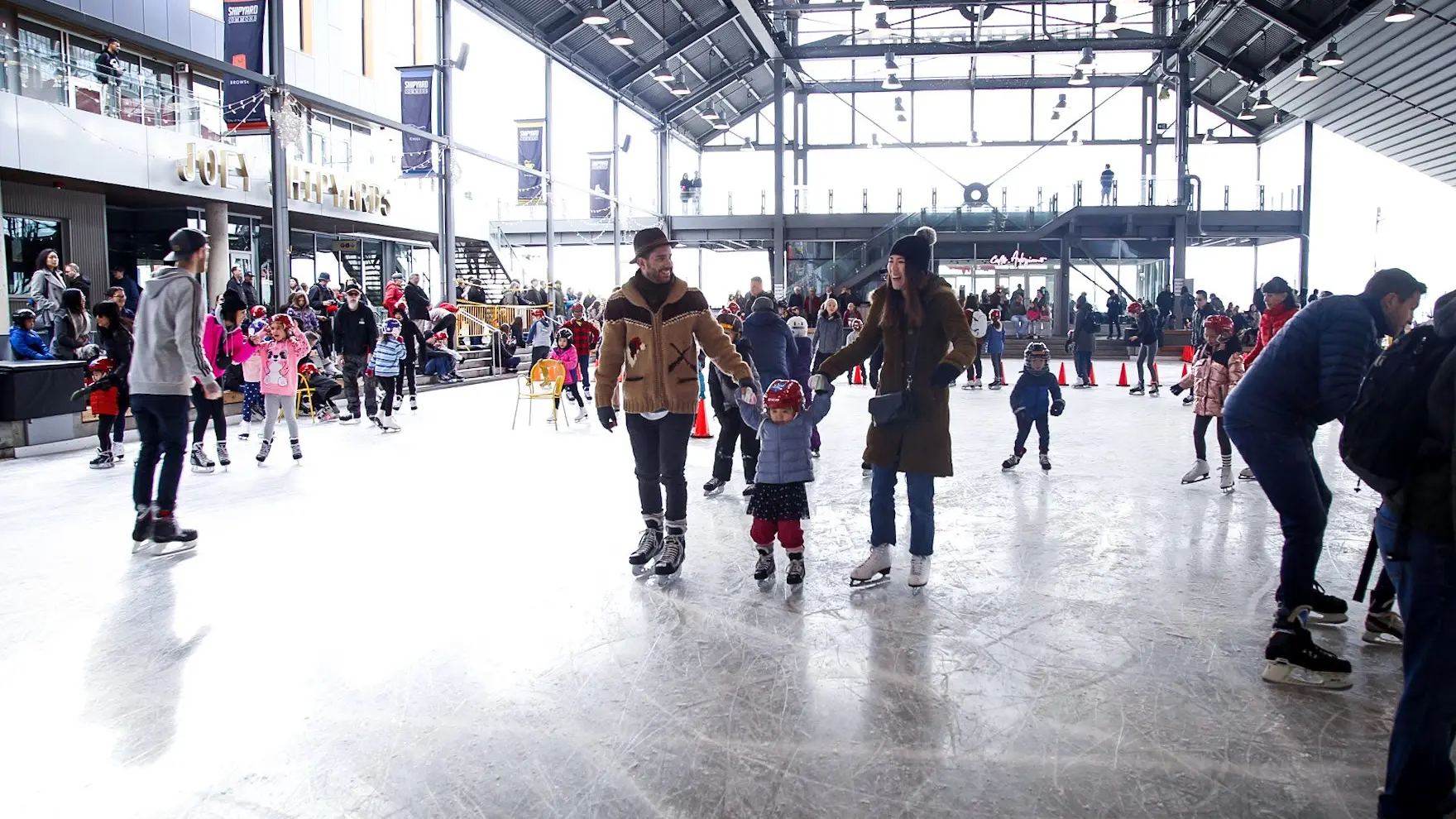 Skating at Shipyards in North Vancouver