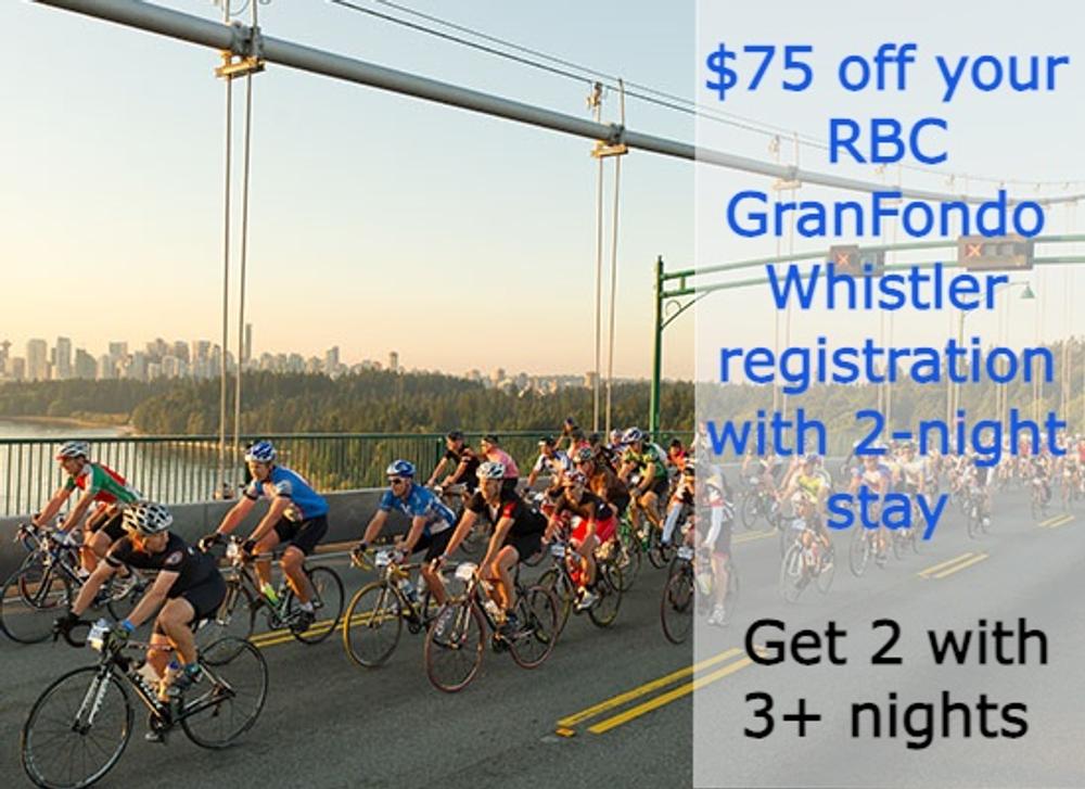 $75 off your RBC GranFondo Whistler registration with 2-night stay