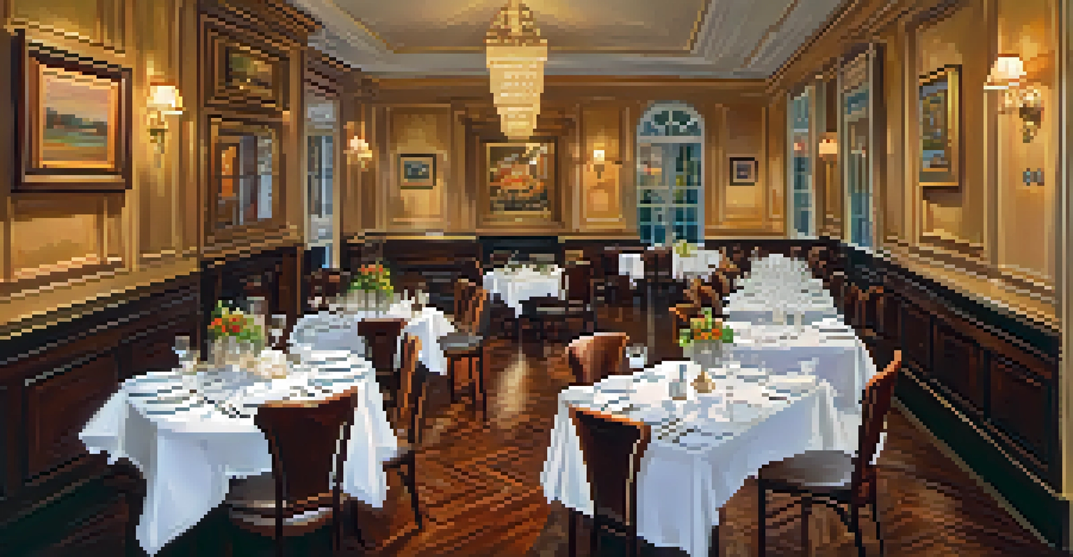 Elegant dining room at Galatoire's restaurant with Cajun dishes served on tables.
