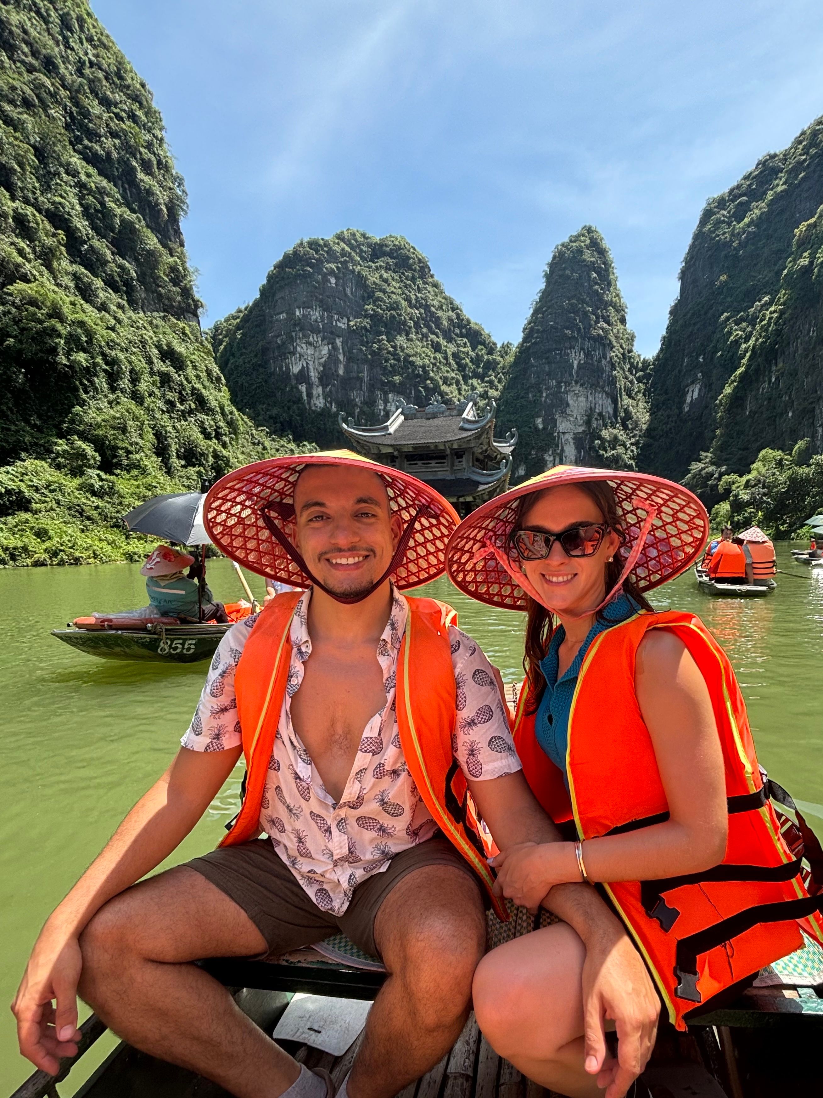 Trang An River in Ninh Binh, Vietnam