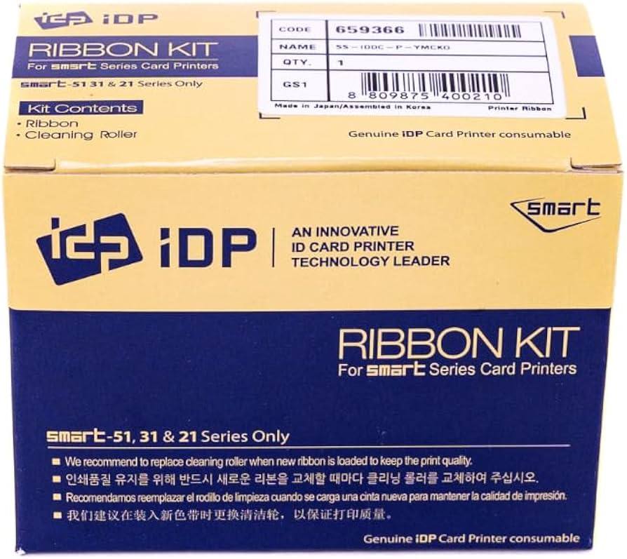 IDP ID Card Ribbion Kit smart 51 31 & 21 Series Only SS-IDDC-S-YMCKO