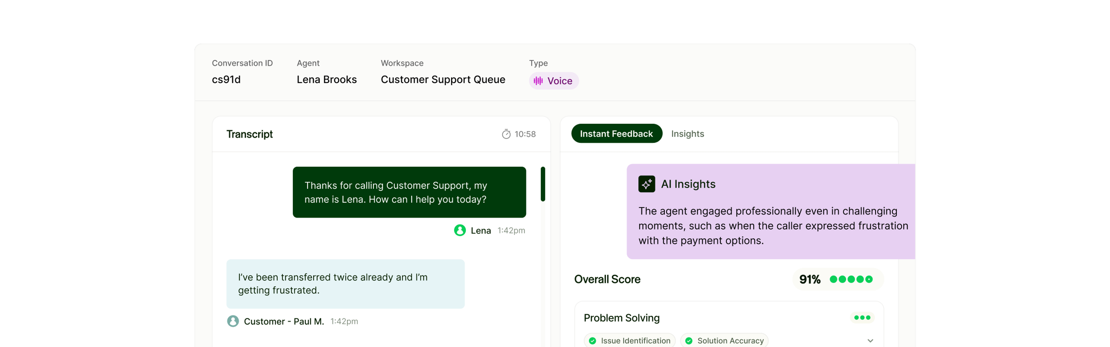 Customer Service App Screenshot