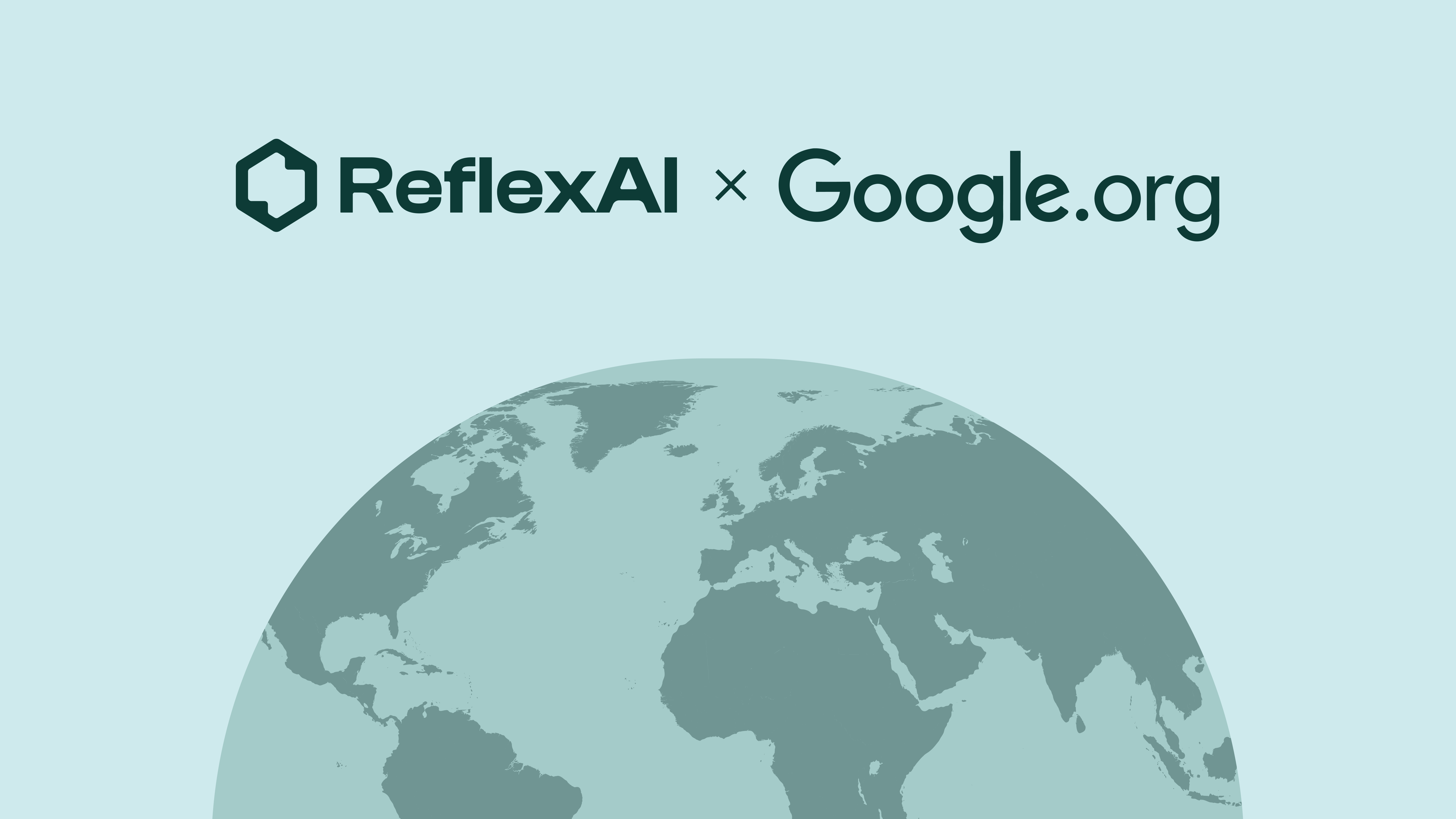Reflex AI and Google Logos above the globe