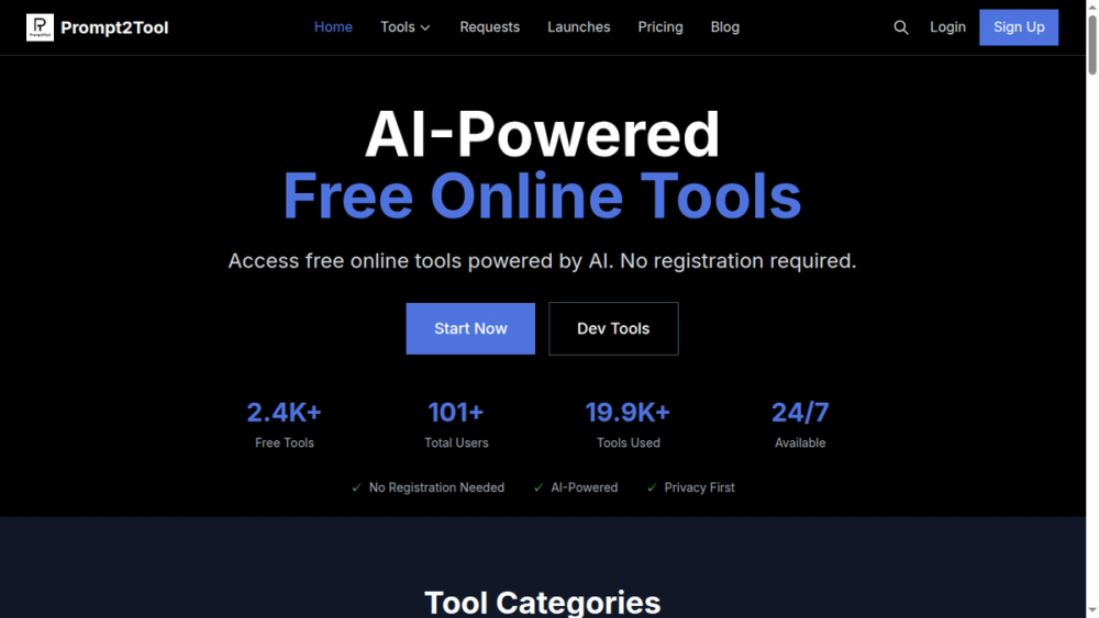 image of Prompt2Tool image of Prompt2Tool