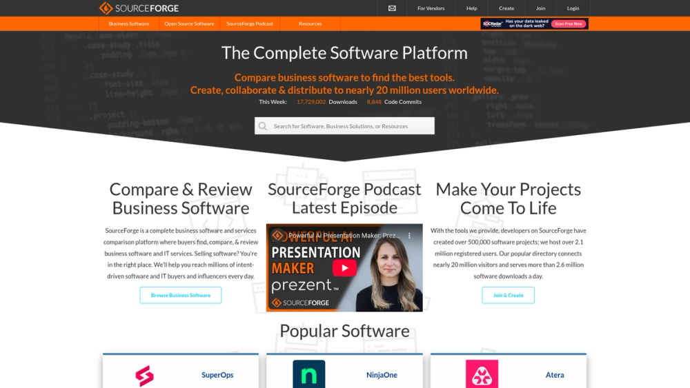 image of SourceForge