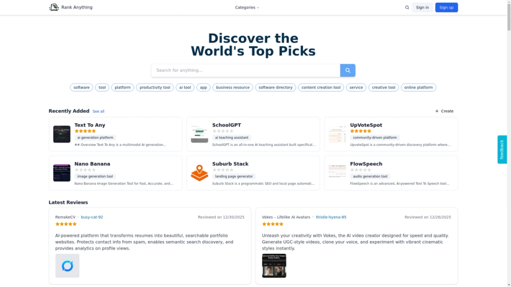 image of Rank Anything image of Rank Anything