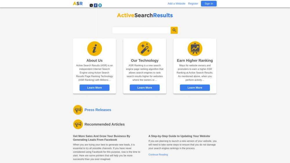 image of Active Search Results