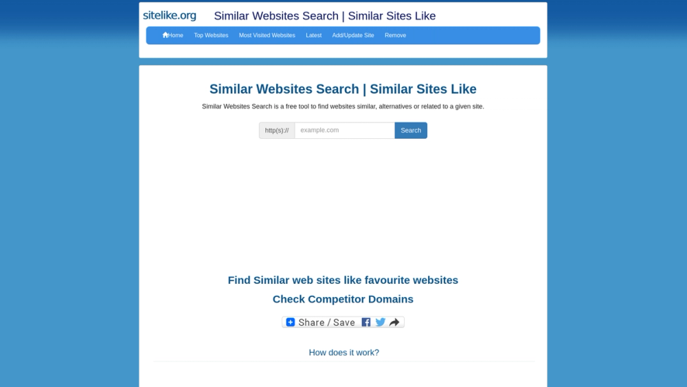 image of Similar Websites Search