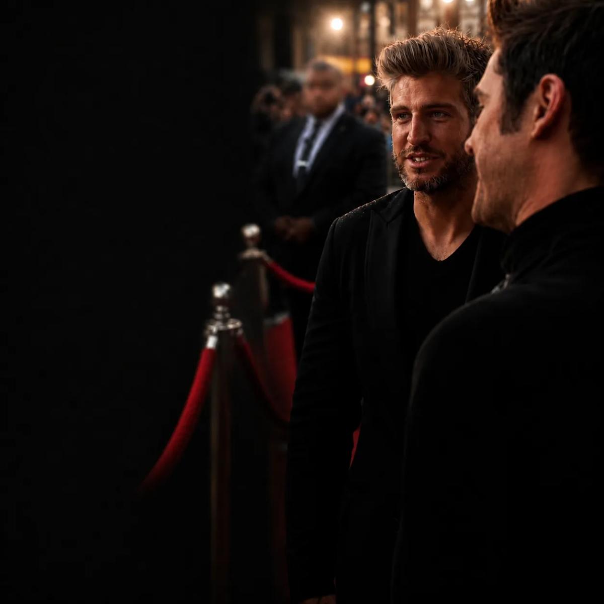 Close protection at a red-carpet arrival