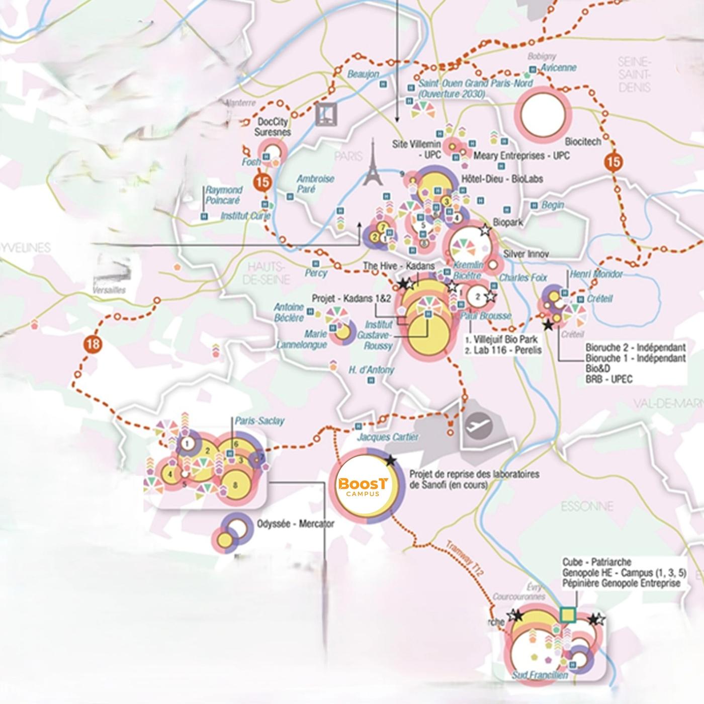 At the heart of the Paris – Paris-Saclay – Genopole Golden Triangle 