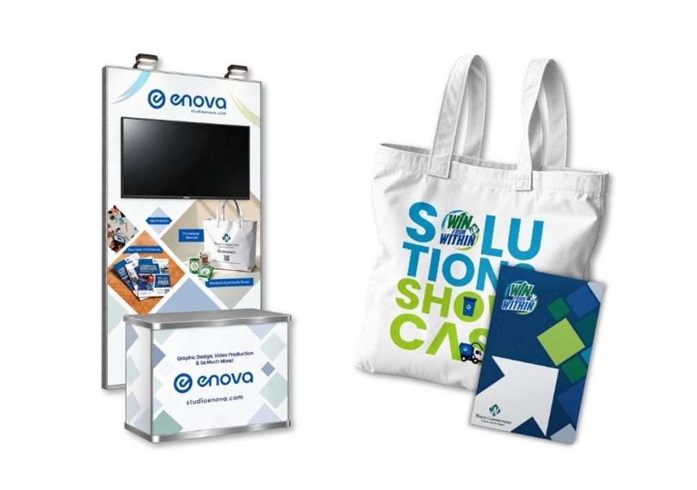 Branded partner expo booths for the Win from Within summit