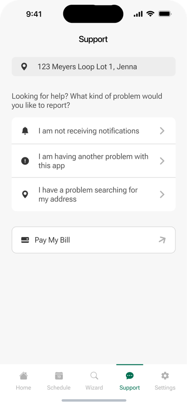 App screen