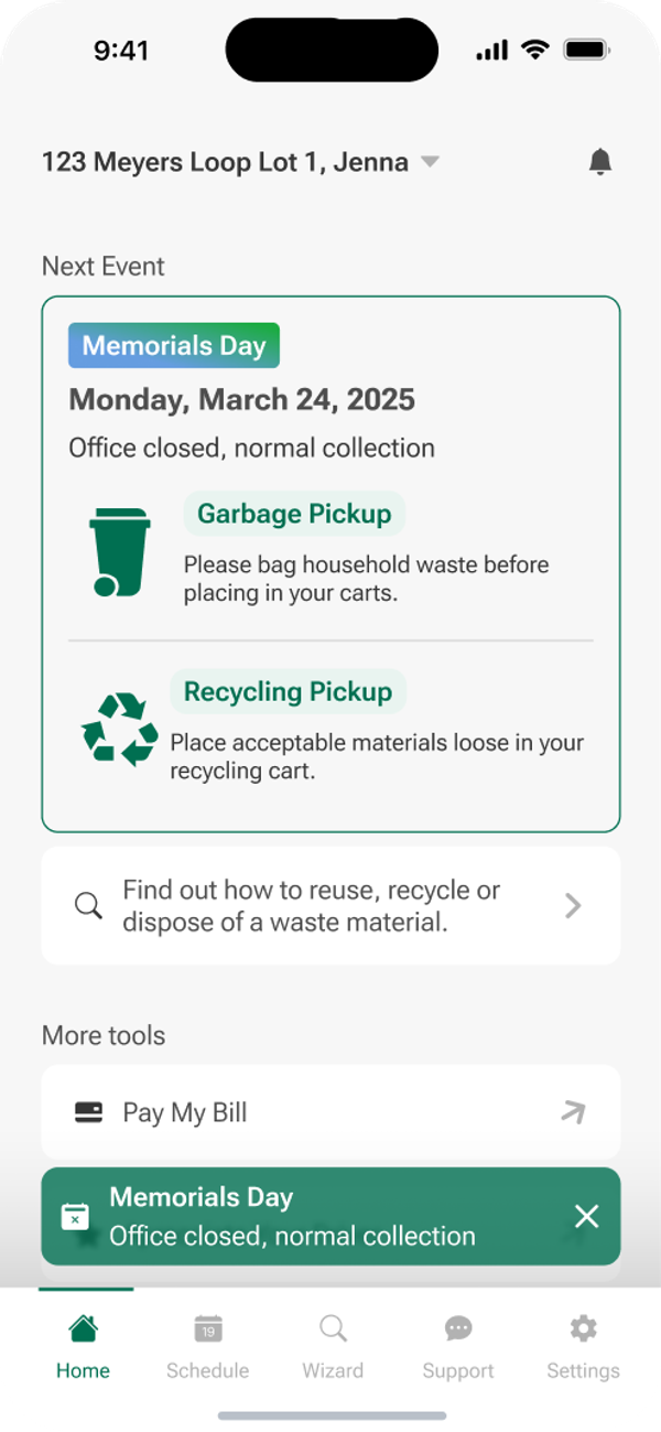 App screen