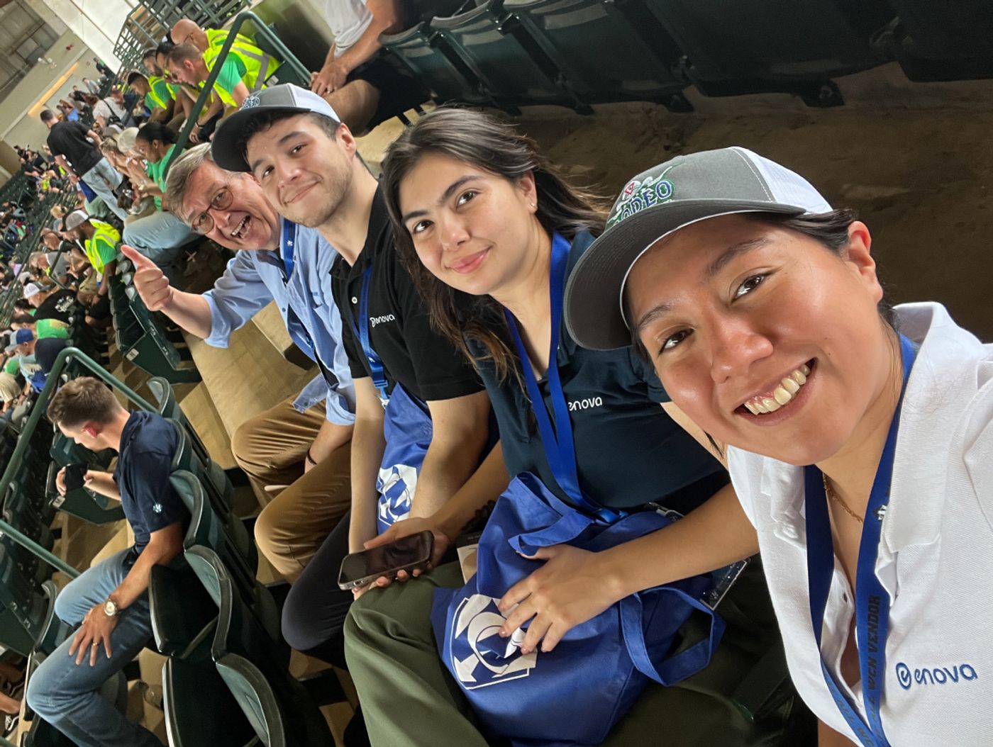 Enova team in the stands at the international competition