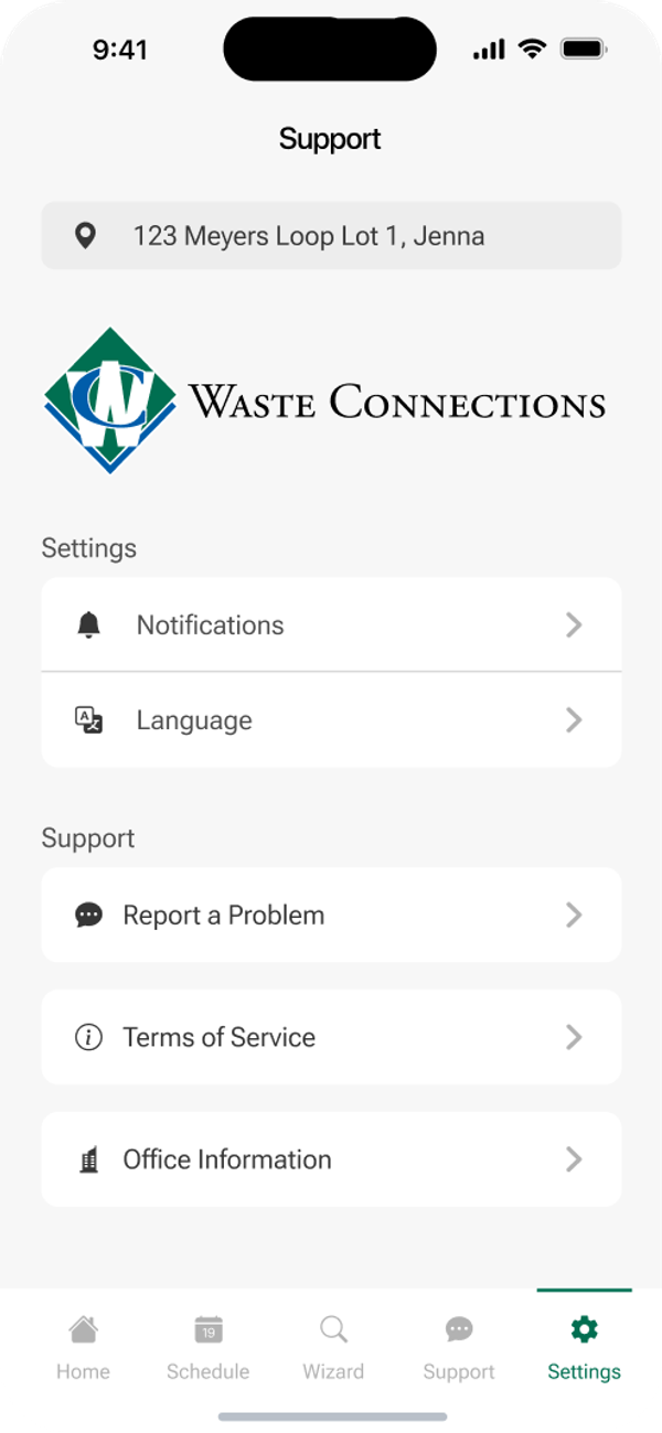 App screen