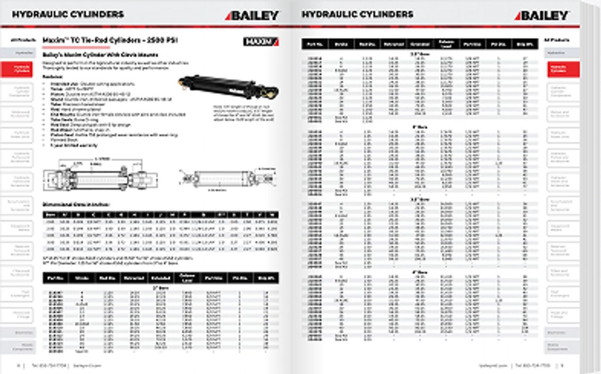 Bailey catalog spread with team photos