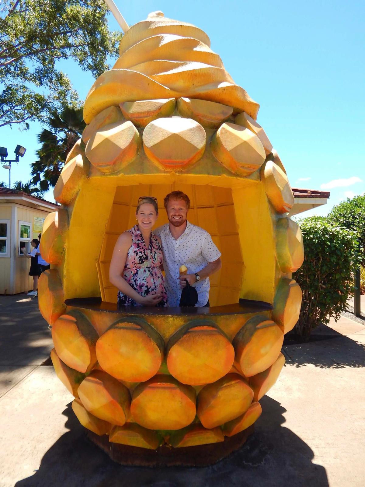 Samantha and Joel at the Dole Plantation | O'ahu, Hawaii