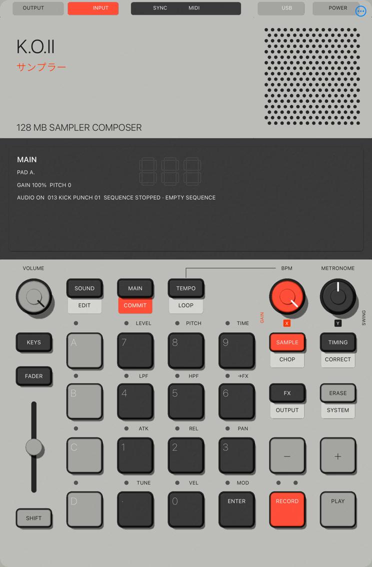 Nomad Engineer SS01 Classic surface in portrait mode with pads, A–D groups, and faders