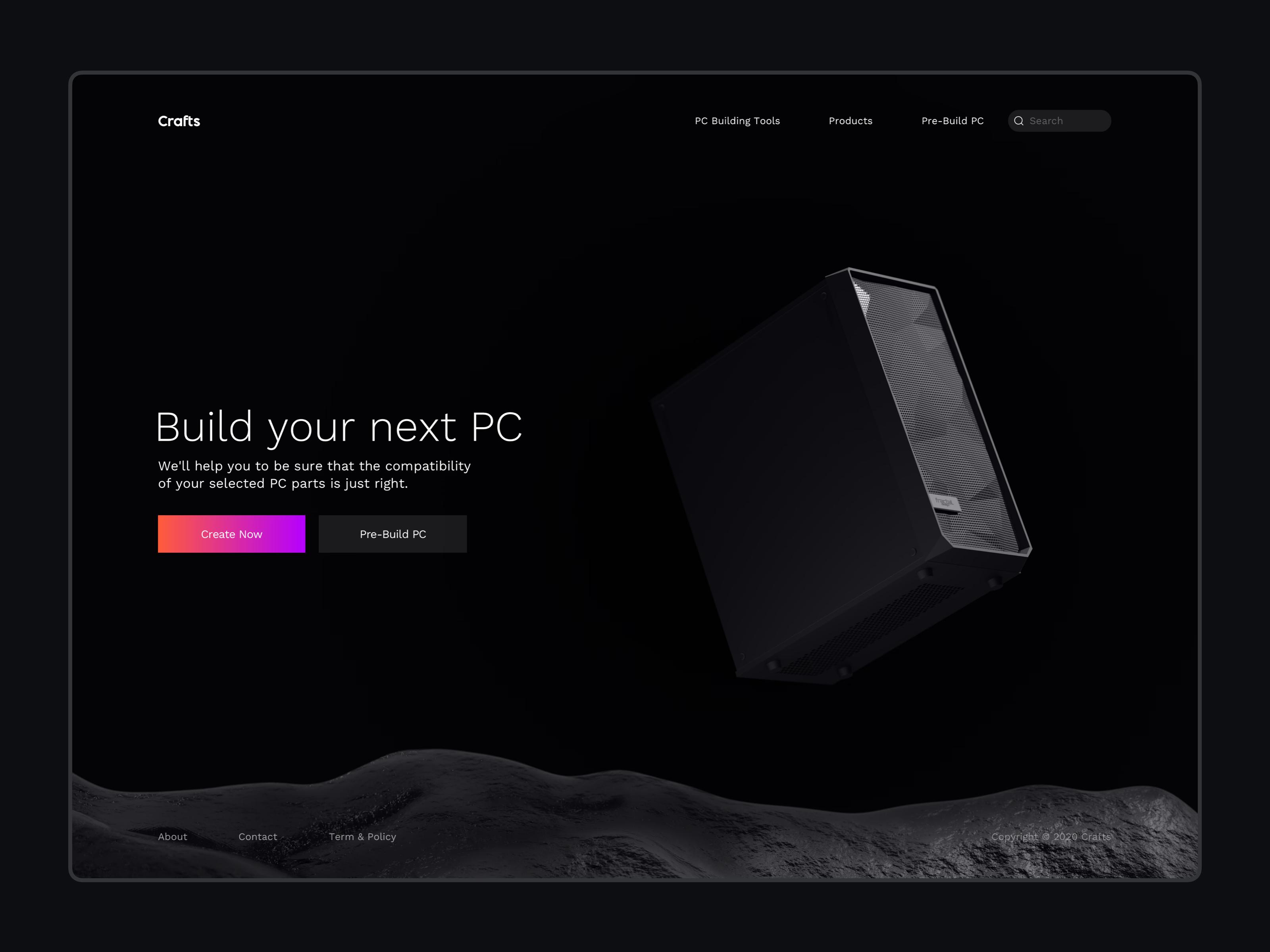 PC Building Tool Landing Page