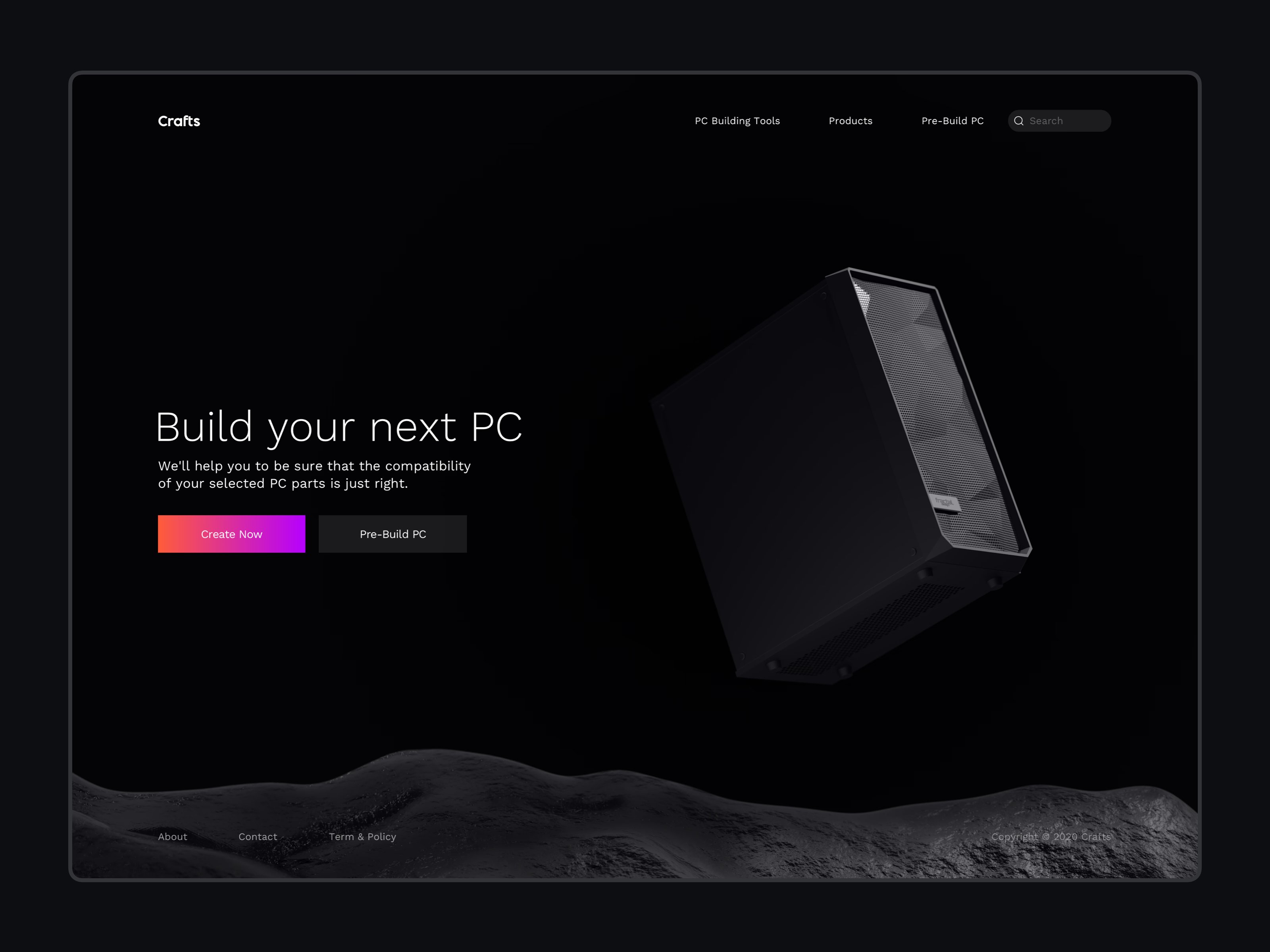 PC Building Tool Landing Page