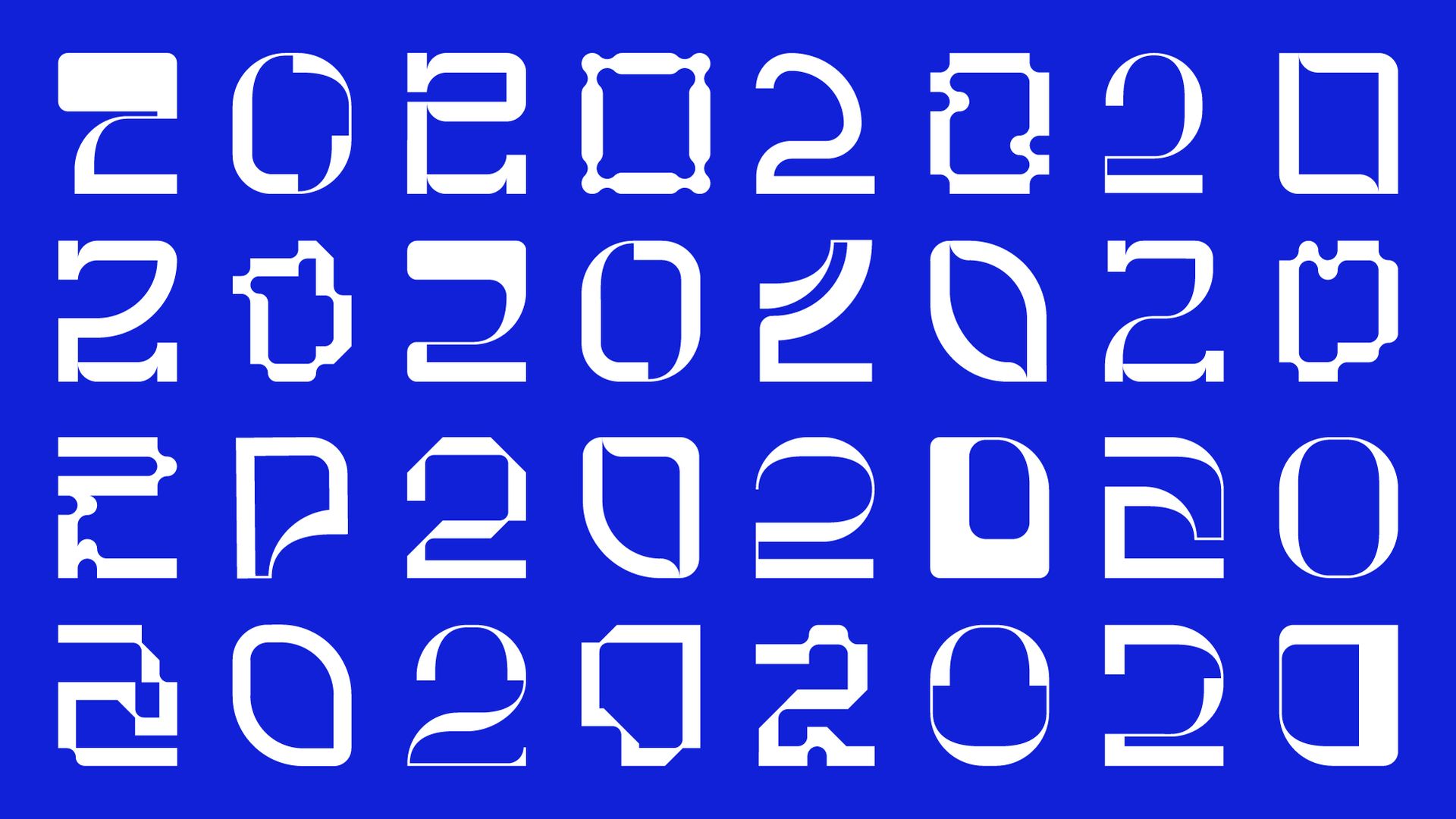 Glyph set of RCA2020 Logos
