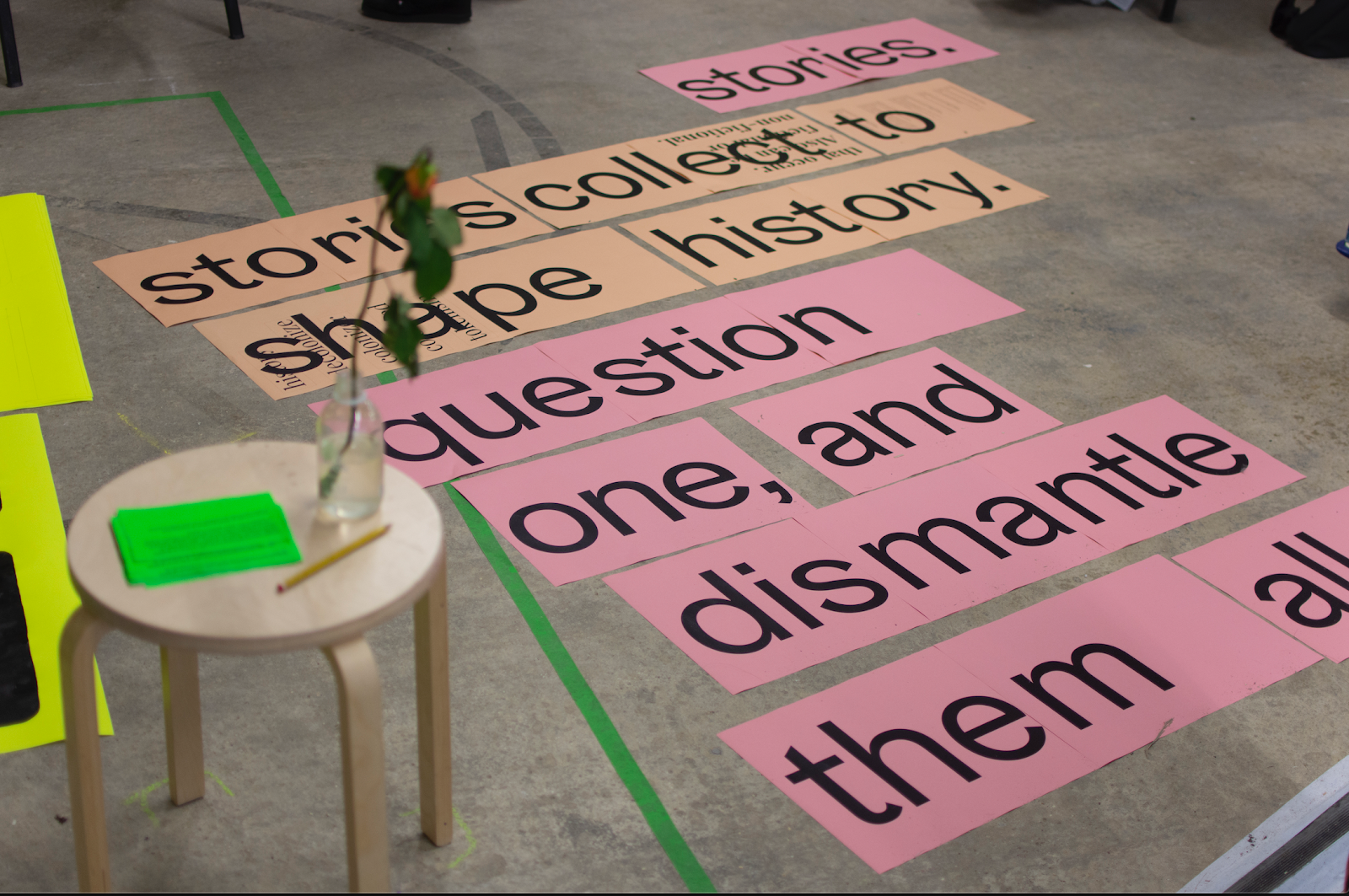 ‘Conversation as Design’ workshop run by Graphic Design student Ravista Mehra. Image Credit: Max Kohler