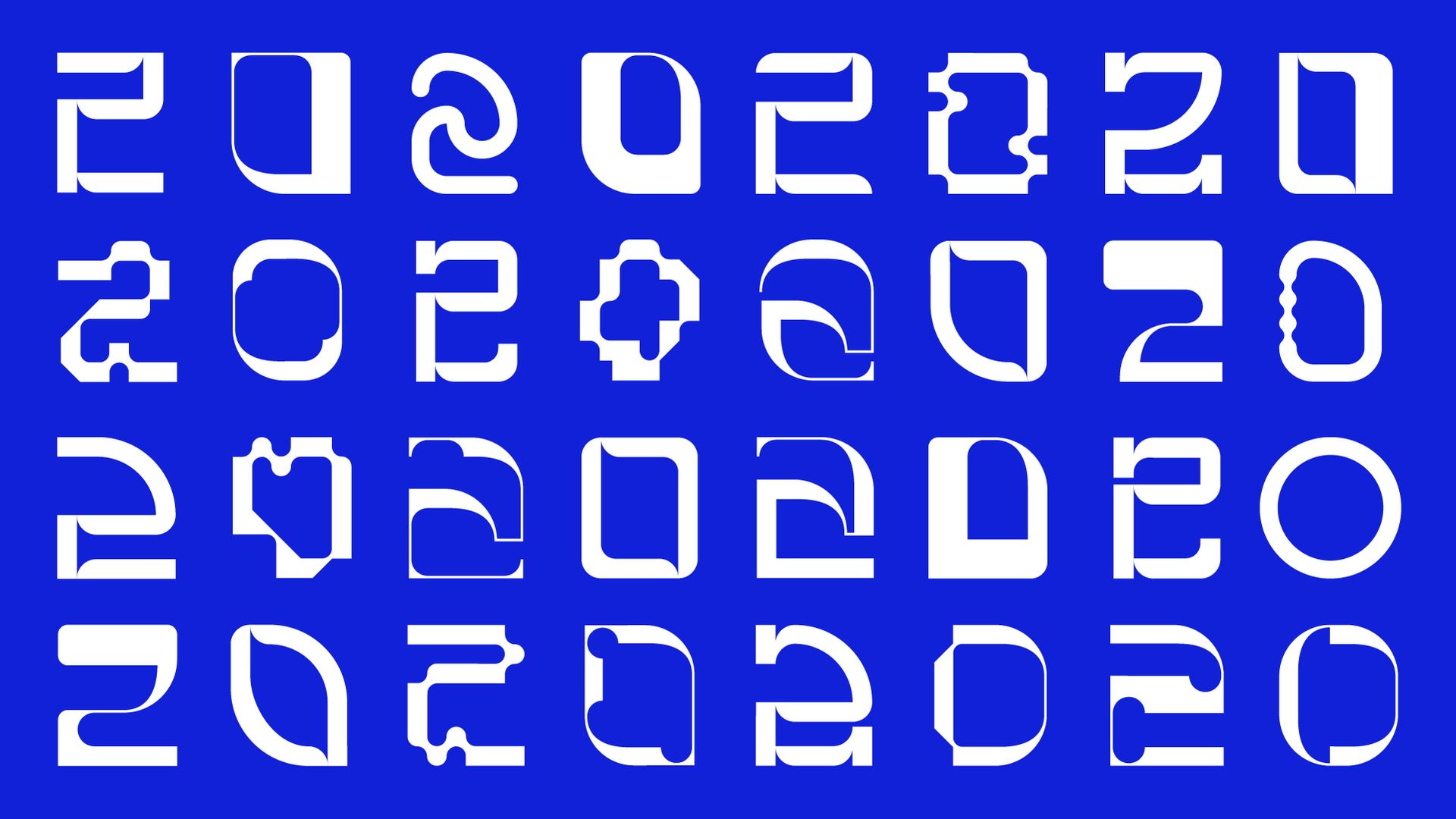 Glyph set of RCA2020 Logos