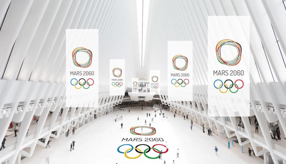 Mars Olympics 2060 graphic design