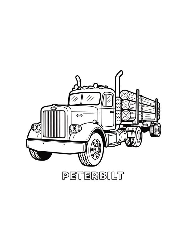 Peterbilt lastebil med tømmer, underkategori