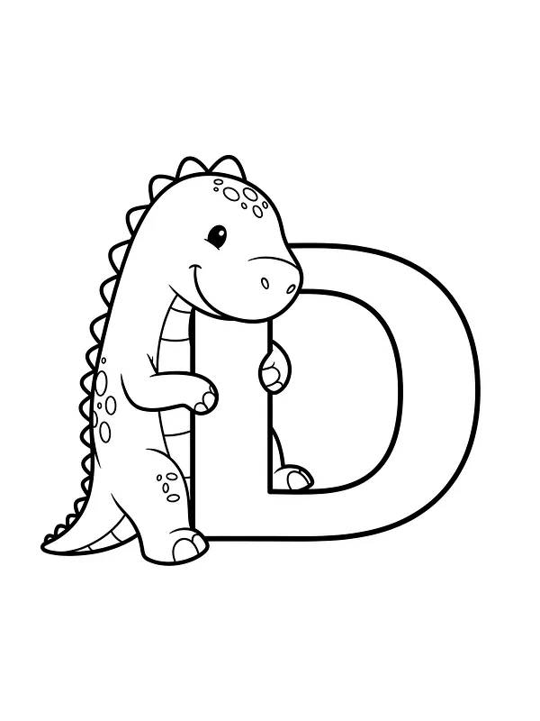 Dinosaur med bokstaven D, underkategori