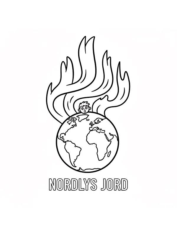 Jordklode med nordlys