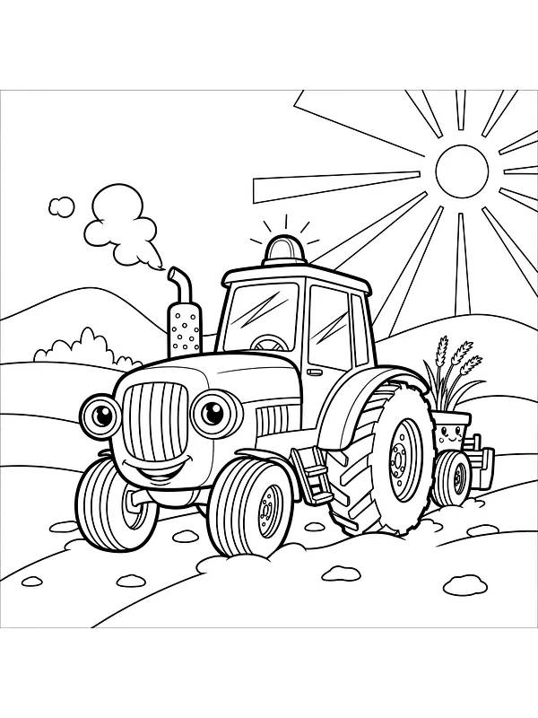 Glad traktor i solskinn, underkategori