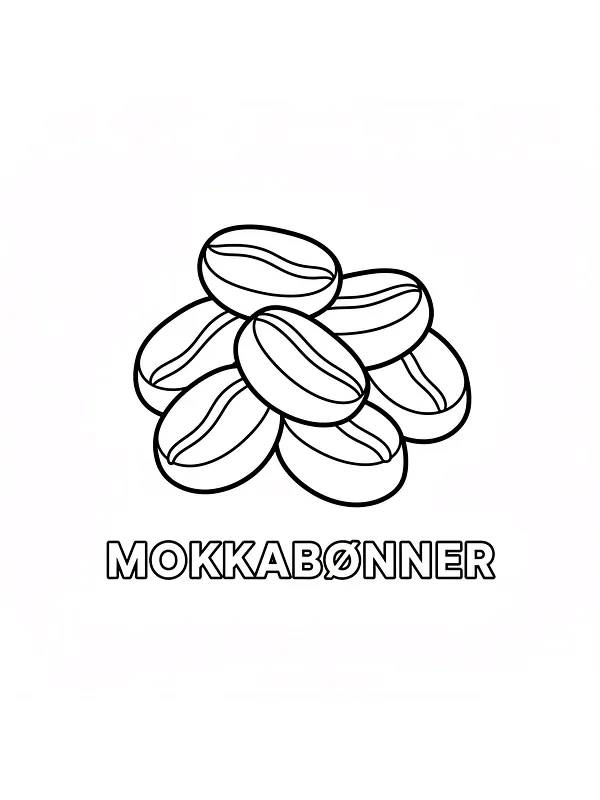 Stabel med mokkabønner
