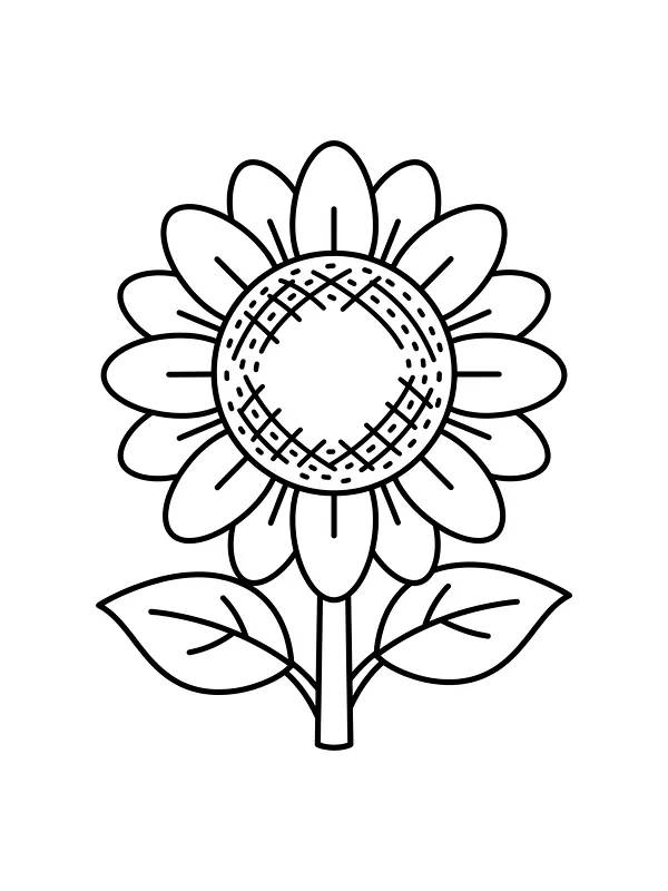 Solsikkeblomst med stor rund midte