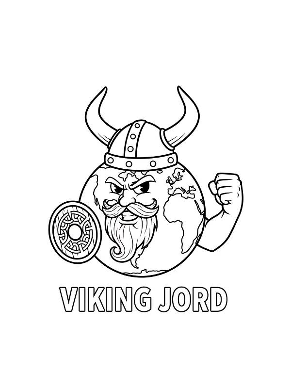 Vikingejord med hjelm