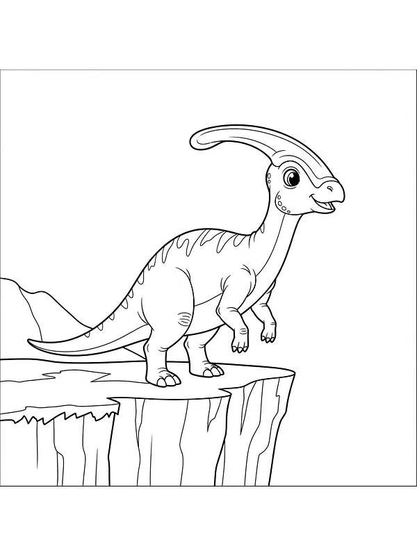 Parasaurolophus på klippe, underkategori
