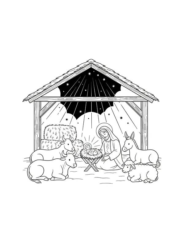 Julekrybbe med Maria og Jesus-barnet, underkategori