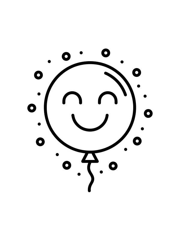 Ballon med smilende ansigt