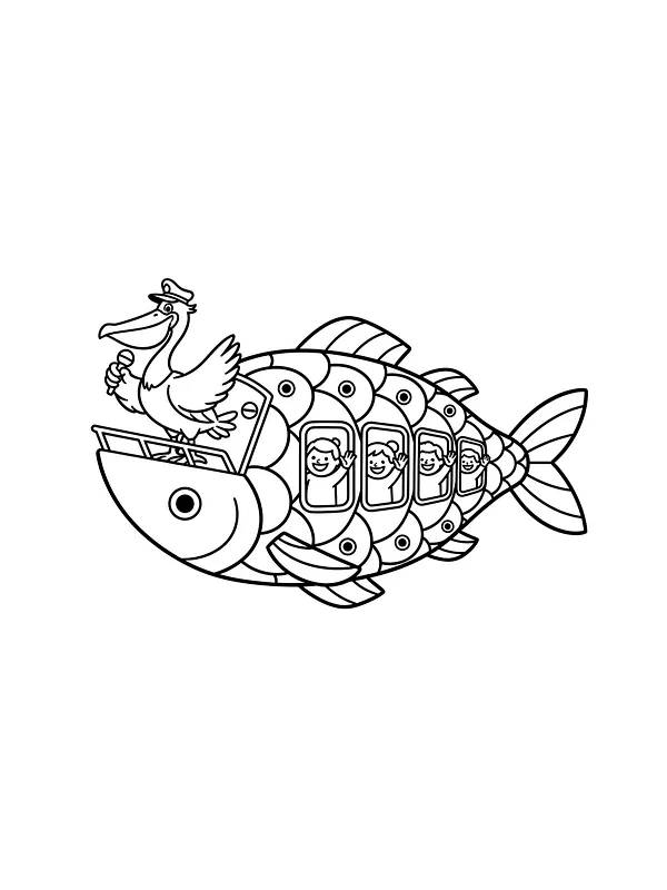 Fischbus mit Pelikan, Unterkategorie