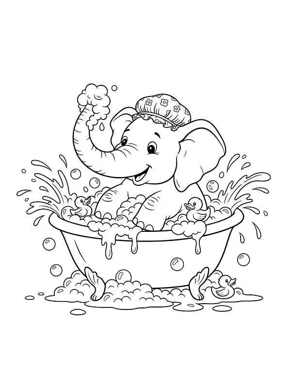 Elefant i boblebad, underkategori