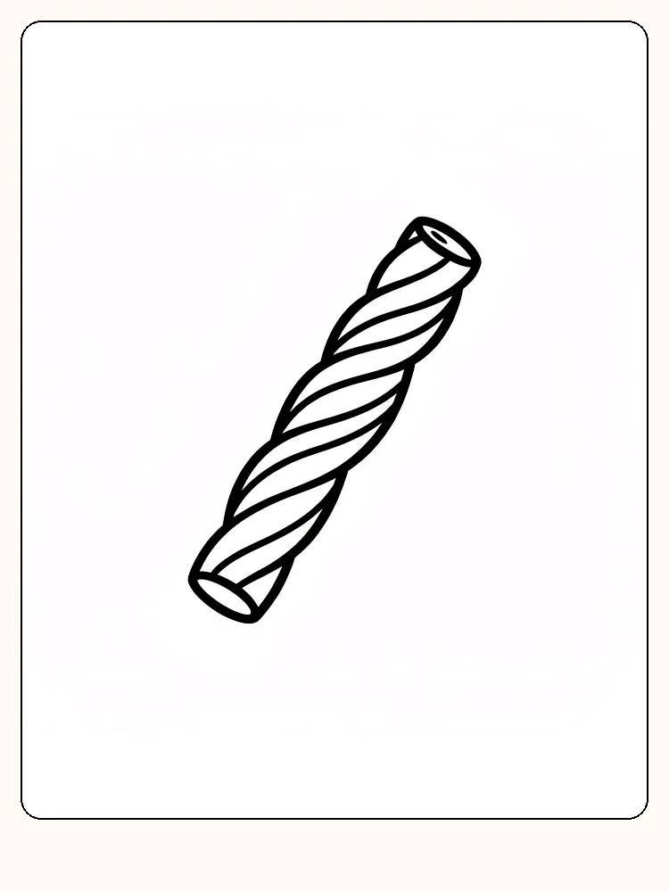 Tegning av spiralsnøre godteri for fargelegging. Perfekt for kreativ utfoldelse.