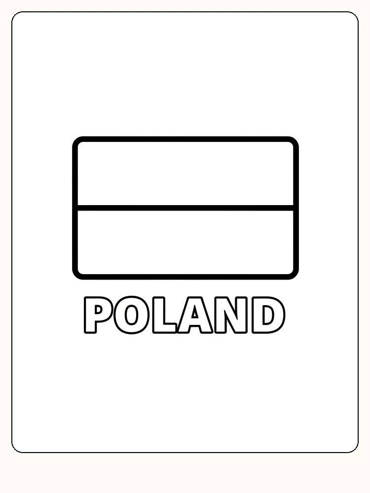 Deutsch:
Die Flagge Polens mit roten und weißen horizontalen Streifen, bereit zum Ausmalen.