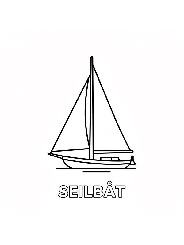 Segelboot einfache Ausmalbild, Unterkategorie