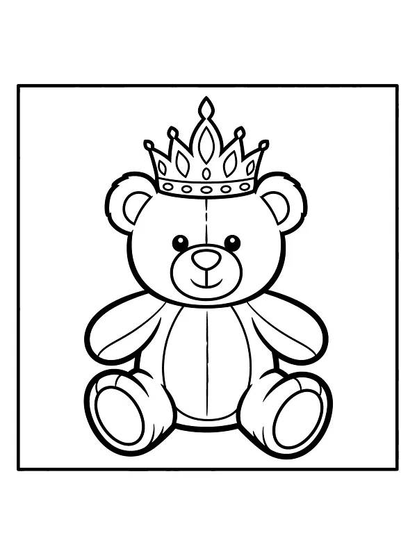 Teddybär mit Krone