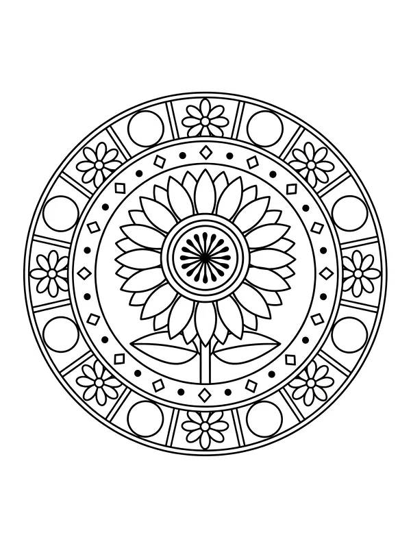 Blumenmandala mit Sonnensymbol, Unterkategorie