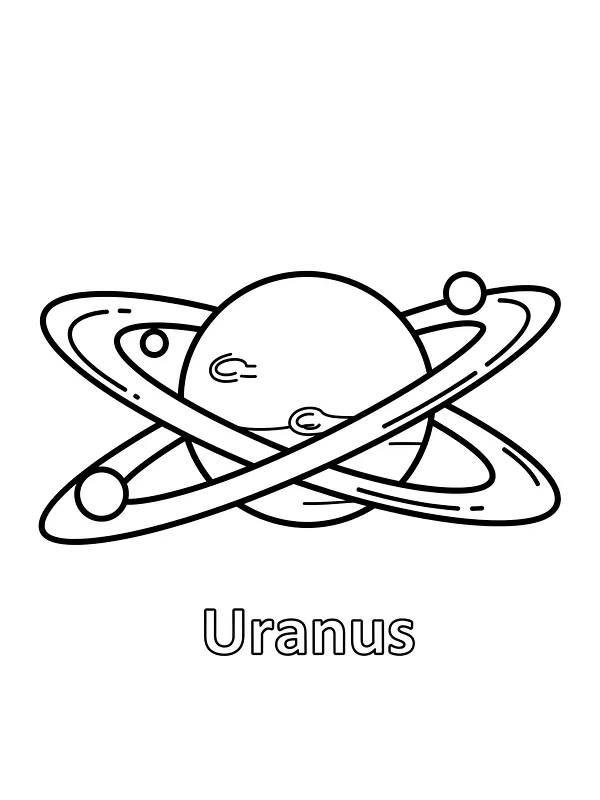Planeten Uranus med ringer, underkategori