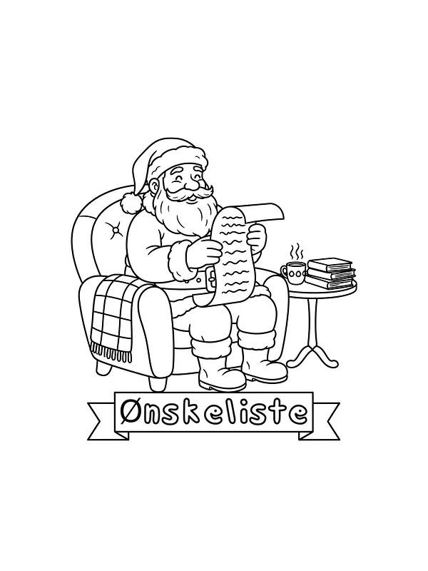 Julemand med ønskeliste
